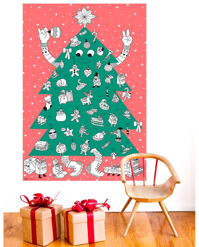 Sapin giant colouring poster OMY