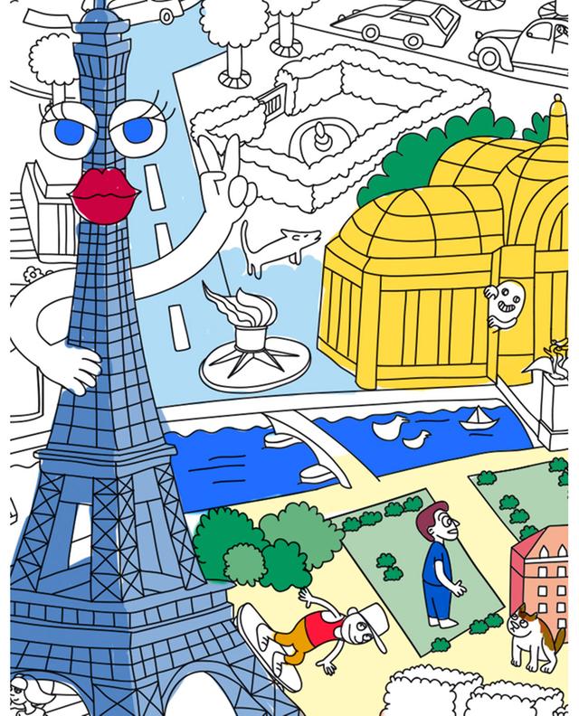 Poster géant à colorier Paris OMY