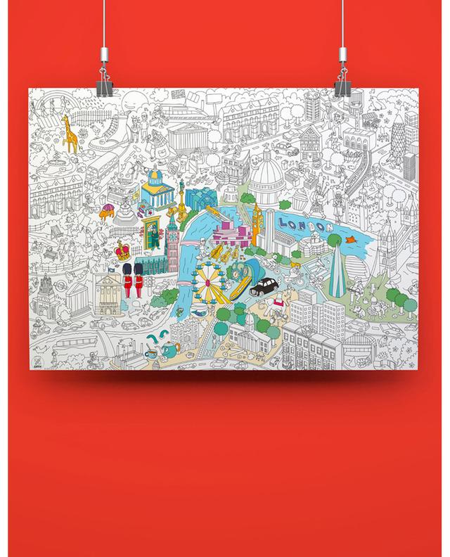 Poster géant à colorier London OMY
