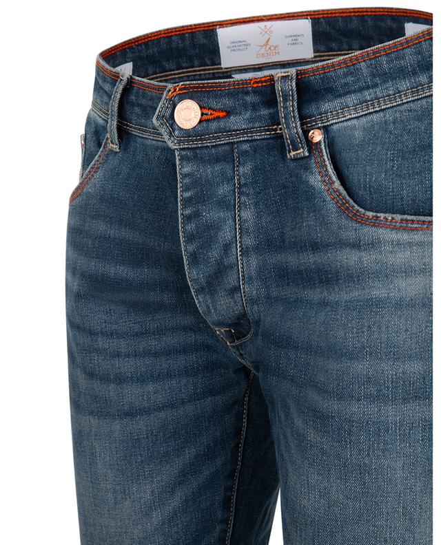 AD 06 Dark Stone / Orange distressed slim fit jeans ACE DENIM