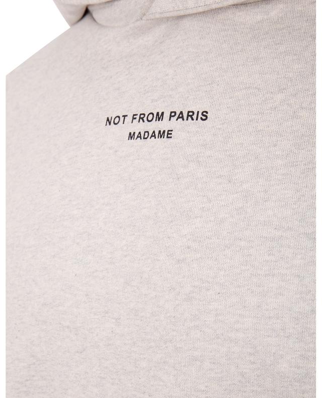 Le Hoodie Slogan Classique. printed mottled sweatshirt DROLE DE MONSIEUR