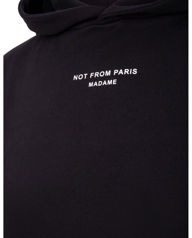 Le Hoodie Slogan Classique. solid printed sweatshirt DROLE DE MONSIEUR