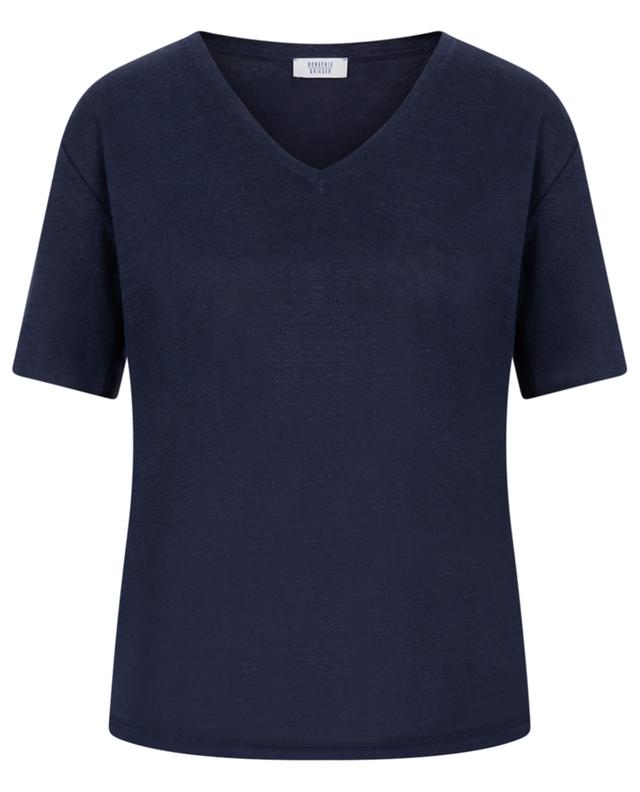 T-Shirt mit kurzen Ärmeln und V-Ausschnitt aus Leinen BONGENIE GRIEDER