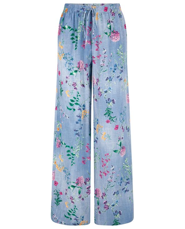 Breezy floral silk wide-leg trousers ERMANNO SCERVINO