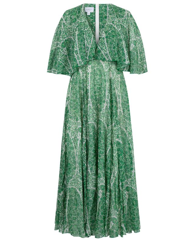 Côte d&#039;Azur long silk dress with cape detail GIAMBATTISTA VALLI