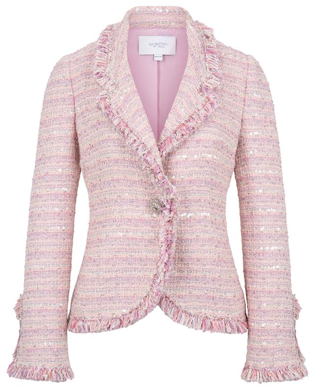 Sequin and Lurex embellished cinched tweed blazer GIAMBATTISTA VALLI