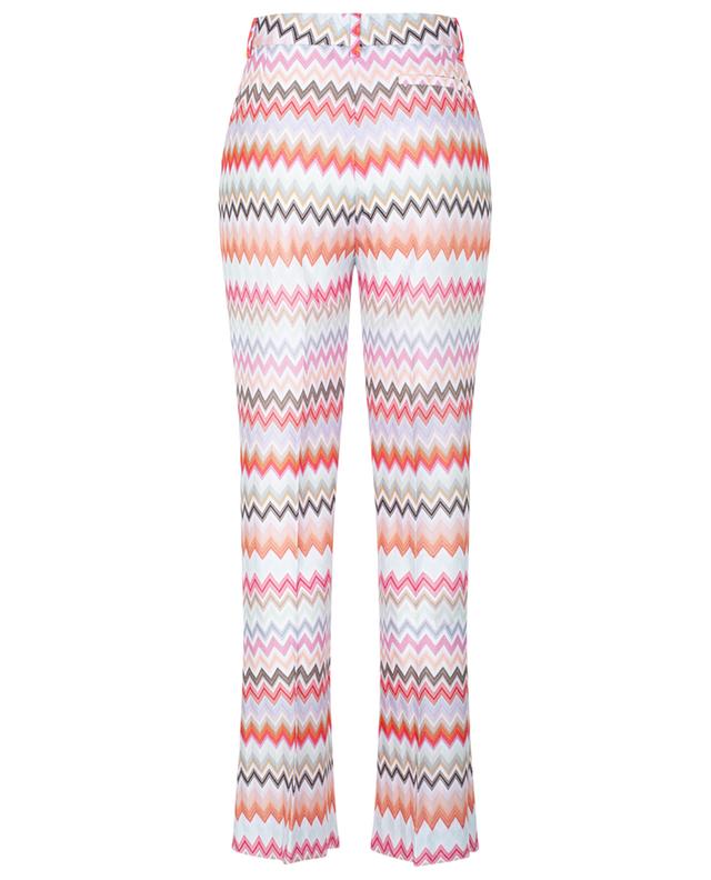 Cropped flared zigzag patterned knit trousers MISSONI
