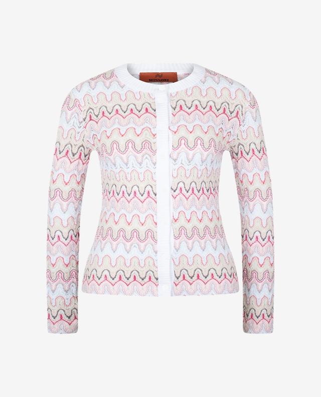Wave patterned figure-hugging button-down cardigan MISSONI