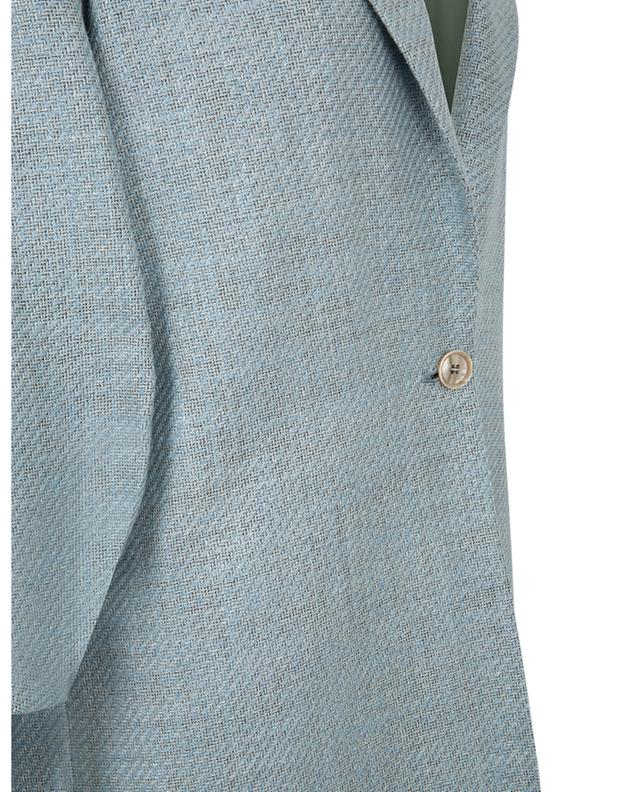 Herringbone lightweight linen and silk coat KITON