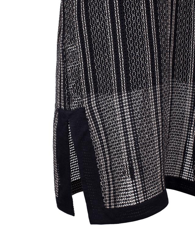 Sleeveless striped crochet midi dress KITON