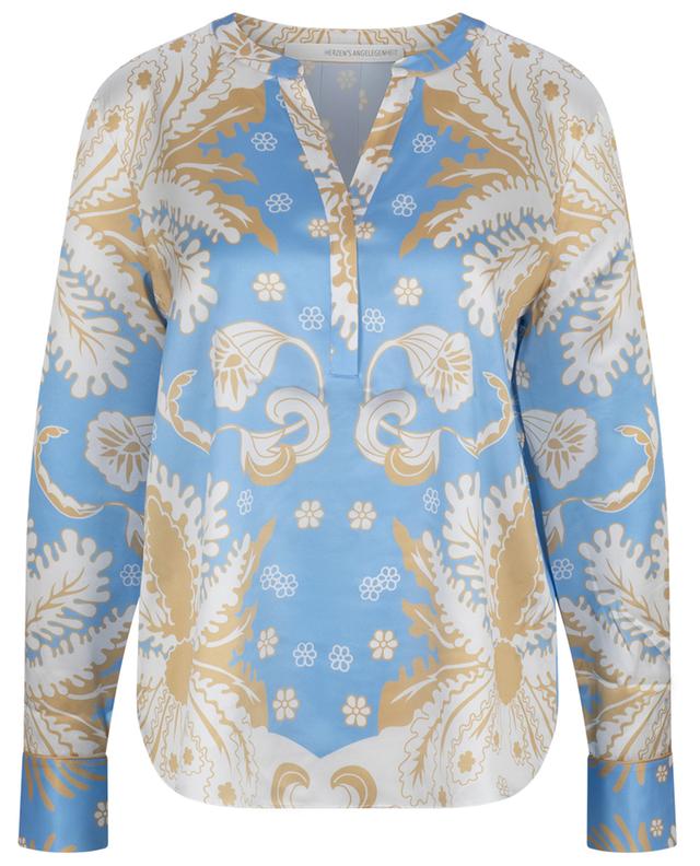 Paisley printed silk long-sleeved blouse HERZEN&#039;S ANGELEGENHEIT