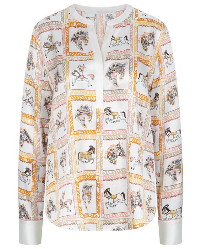 Horse patterned silk long-sleeved blouse HERZEN&#039;S ANGELEHEIT