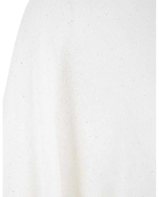 Sequin-adorned garter stitch cotton blend cape FABIANA FILIPPI