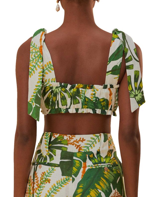 Tropical Forest cropped strappy top FARM RIO