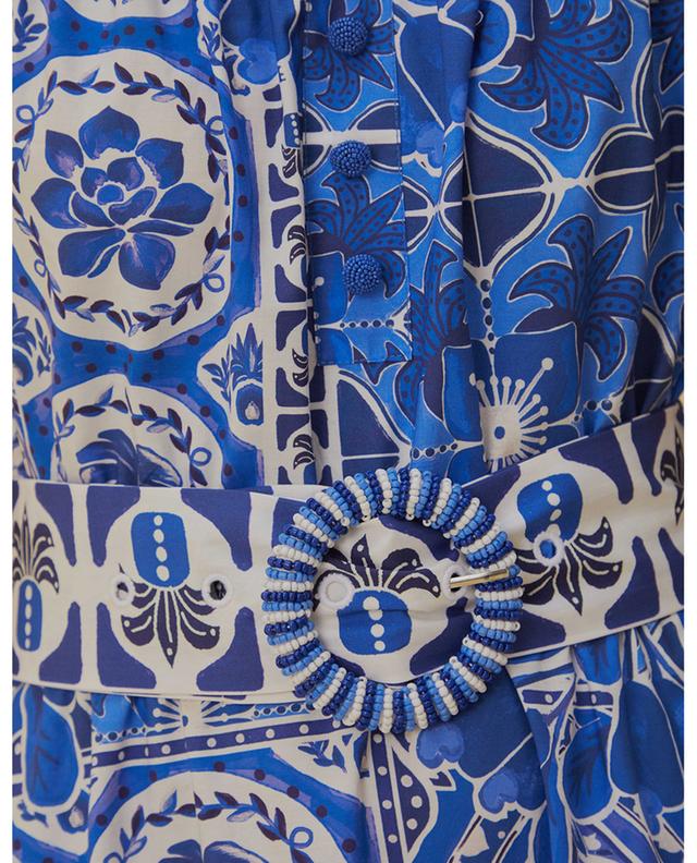 Blue Tile Dream cotton maxi dress FARM RIO