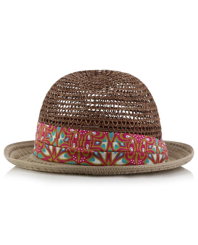 Braided hat with printed ribbon GREVI