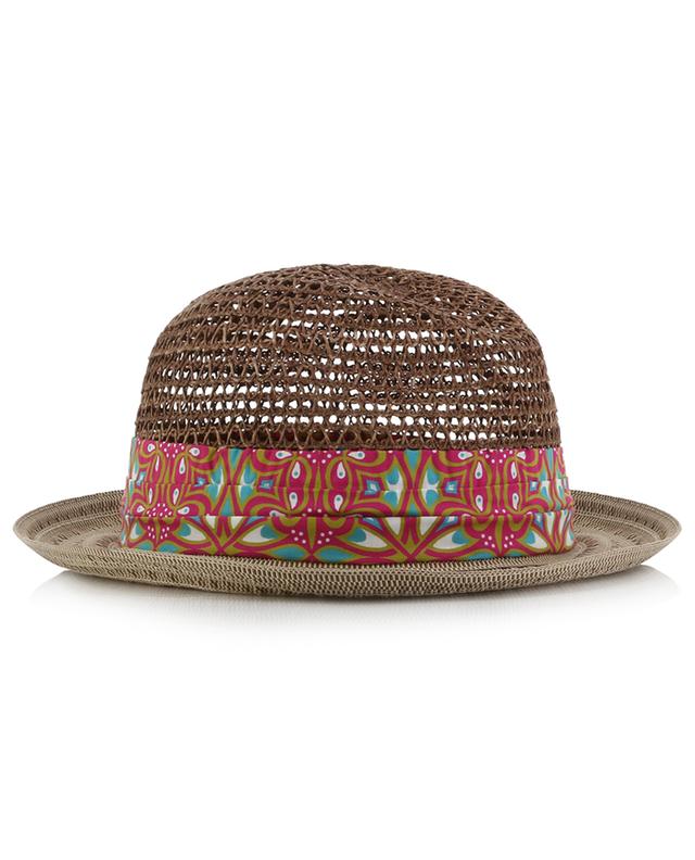 Braided hat with printed ribbon GREVI