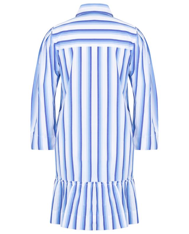 Mini robe chemise rayée à basque GANNI