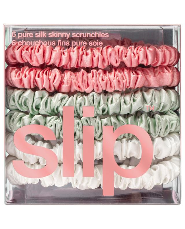 Bellerose Skinny set of 6 silk scrunchies SLIP