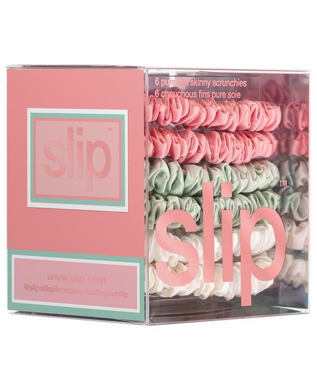 Bellerose Skinny set of 6 silk scrunchies SLIP