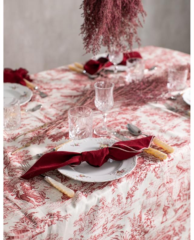 Toile de Jouy rectangular cotton tablecloth BORGO DELLE TOVAGLIE