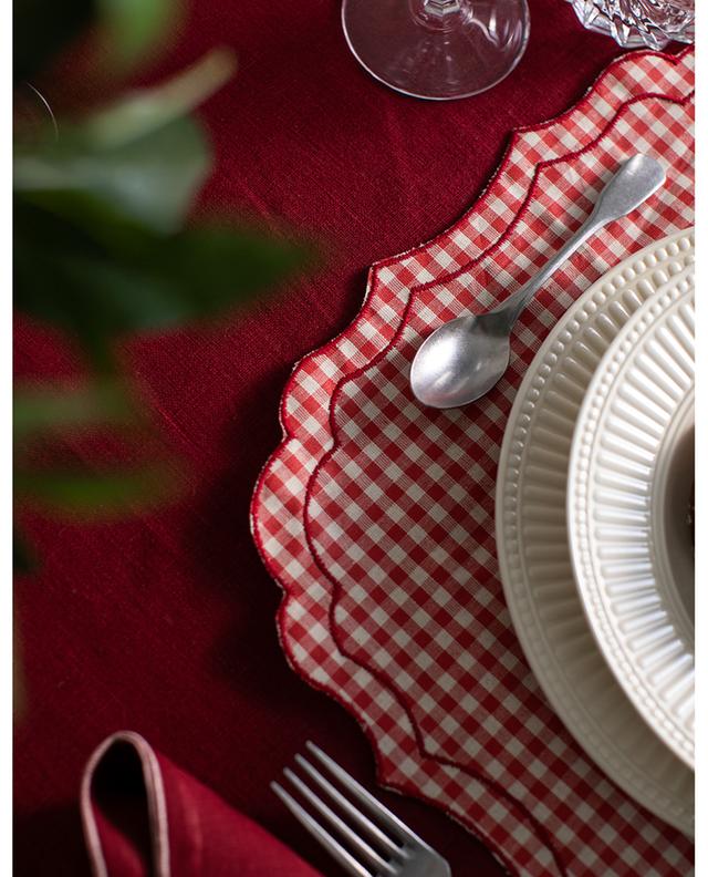 Vichy Rosso gingham check placemat in coated cotton BORGO DELLE TOVAGLIE