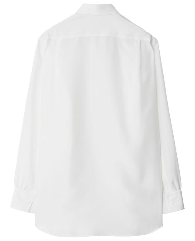 Silk long-sleeved shirt with epaulettes BURBERRY
