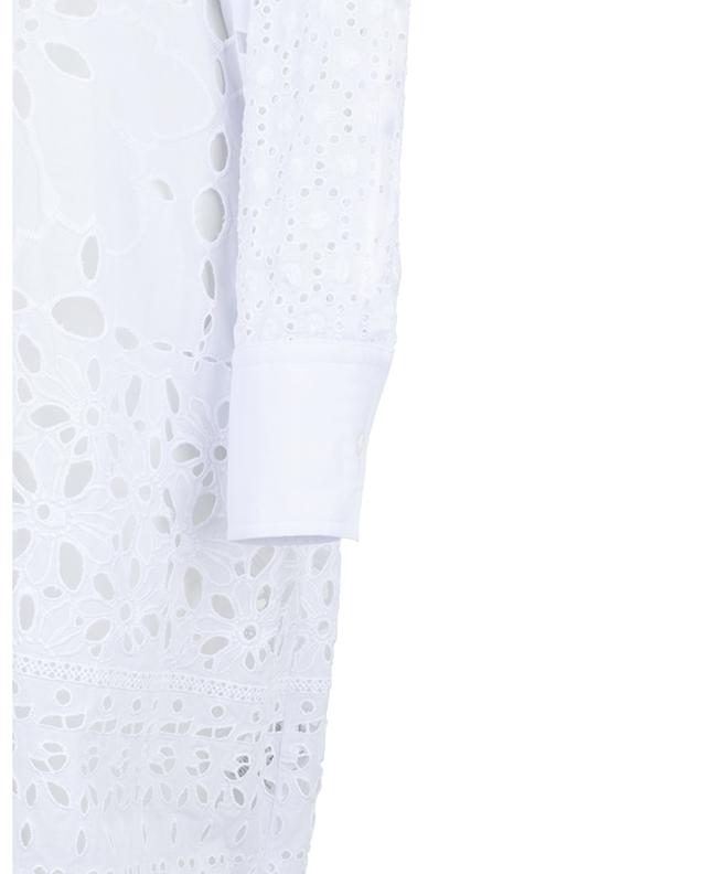 Openwork-embroidered midi loose-fit shirt dress in cotton ERMANNO SCERVINO LIFE