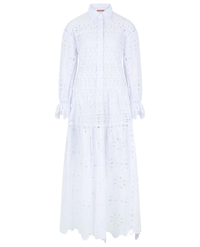 Long openwork embroidered shirt dress ERMANNO SCERVINO LIFE