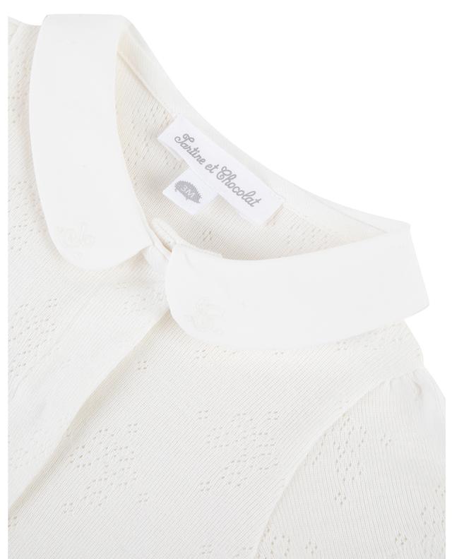 Short-sleeved openwork organic cotton baby bodysuit TARTINE ET CHOCOLAT