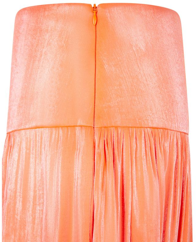 Shiny long tiered flounced skirt CO.GO
