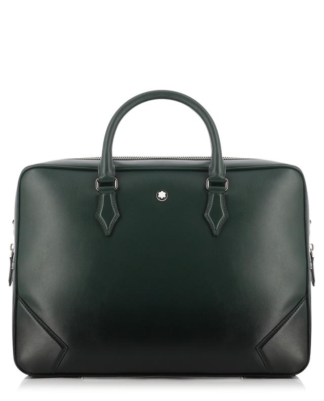 Meisterstück Sfumato British Green smooth leather briefcase MONTBLANC