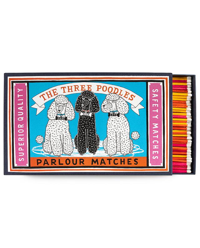 The Three Poodles giant matches in a box ARCHIVIST