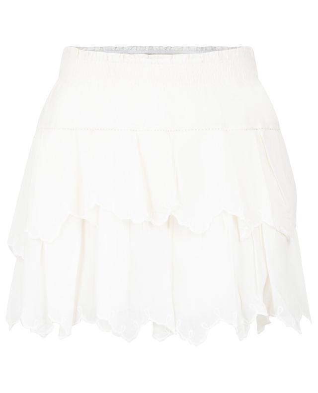 Donahue cotton and viscose short beach skirt LOVESHACKFANCY