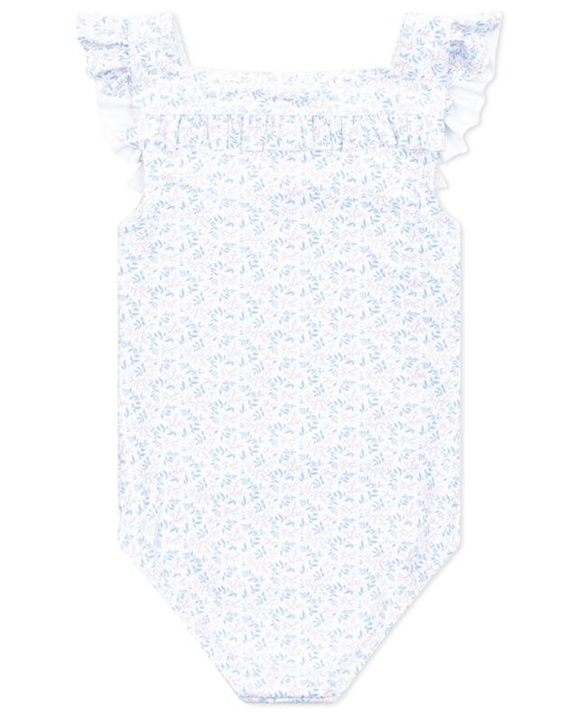 Briland Blue Botanic girl&#039;s printed swimsuit MINNOW