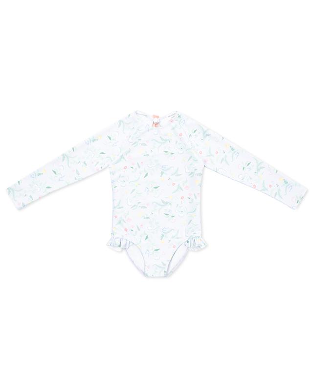 Bay Lavender Floral girl&#039;s long-sleeved swimsuit MINNOW