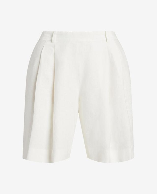 Wide-leg linen shorts with waistband tucks POLO RALPH LAUREN