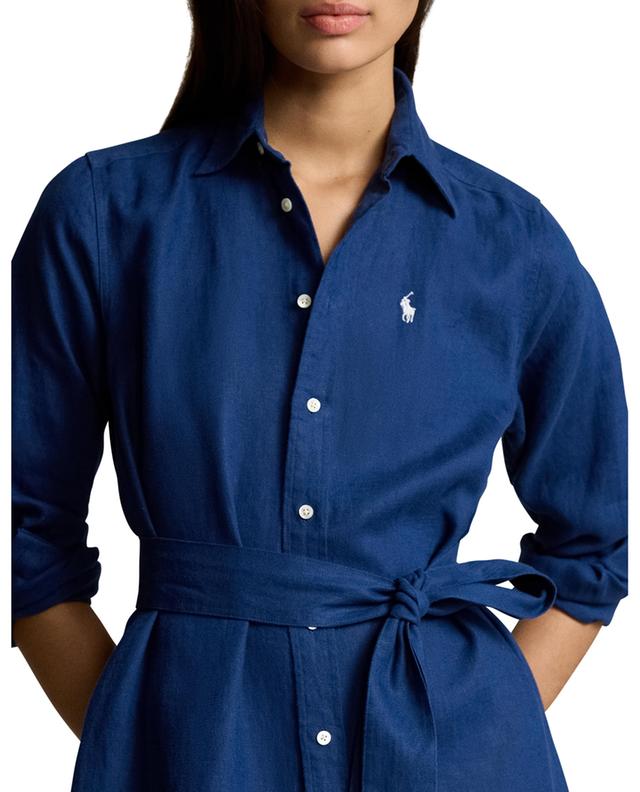 Robe chemise midi en lin avec ceinture POLO RALPH LAUREN