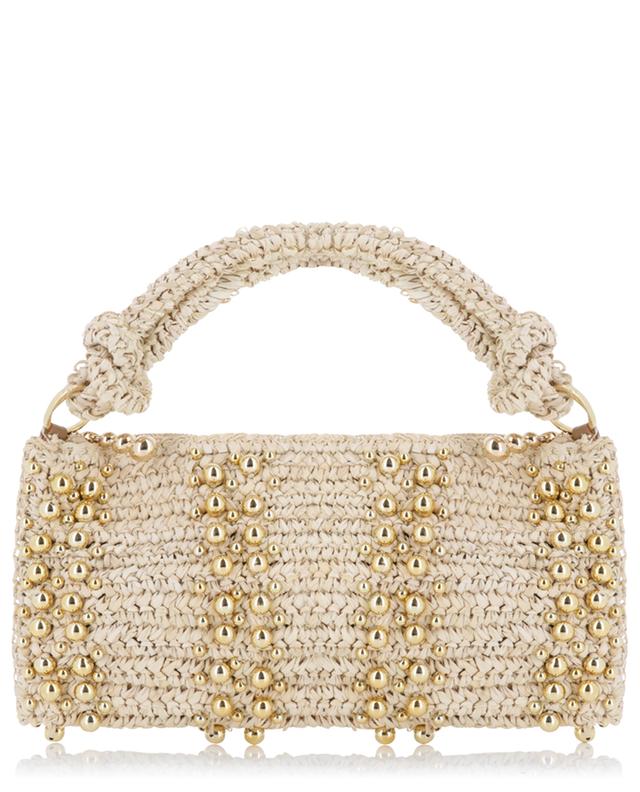 Hera Nano bead-adorned raffia shoulder bag CULT GAIA