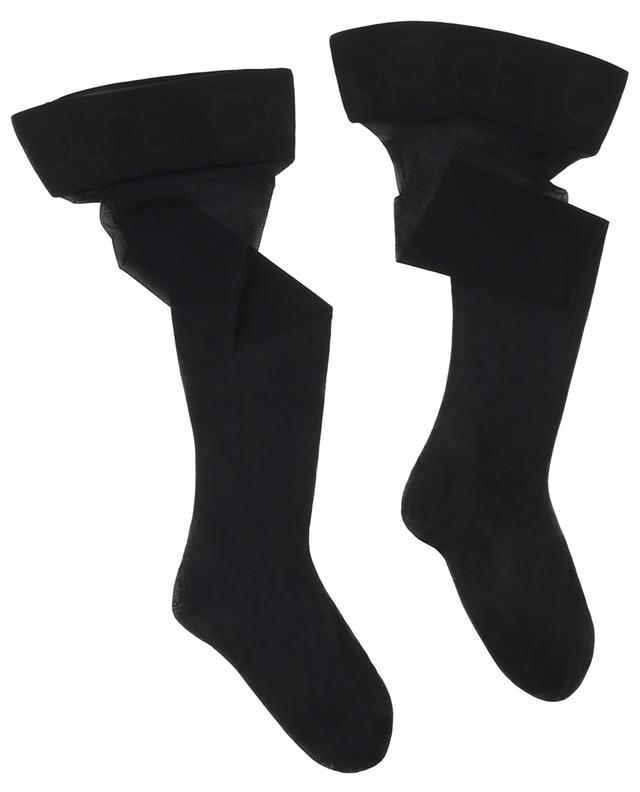 Elasticated logo ribbon adorned knee socks DOLCE &amp; GABBANA