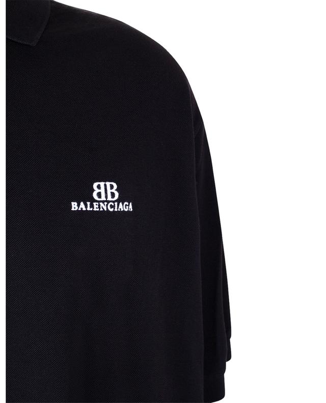 Overize-Polohemd aus Baumwollpiqué mit Stickerei BB Classic BALENCIAGA