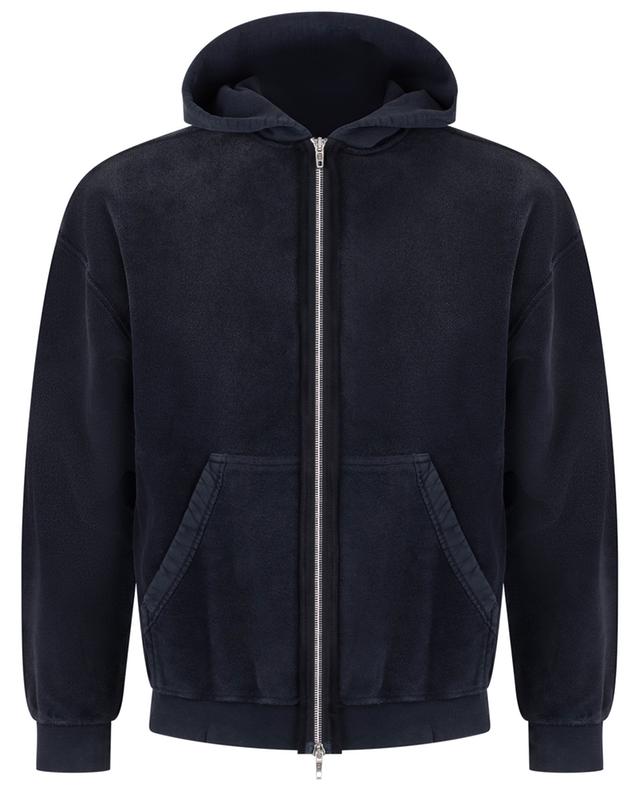 BALENCIAGA Heavy Molleton inside-out full-zip hooded sweatshirt ...