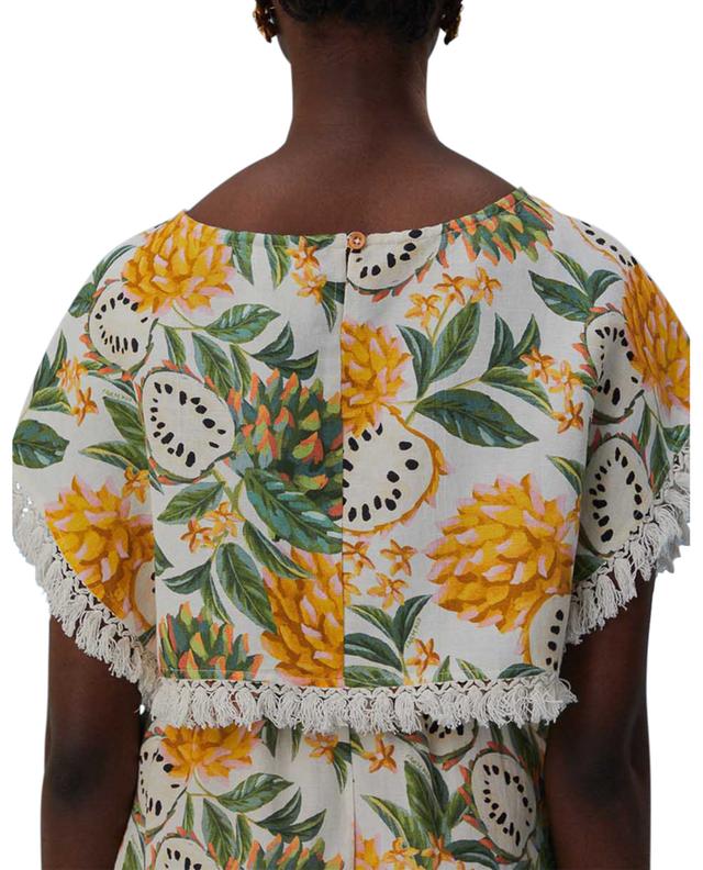Biriba cropped linen blend blouse FARM RIO