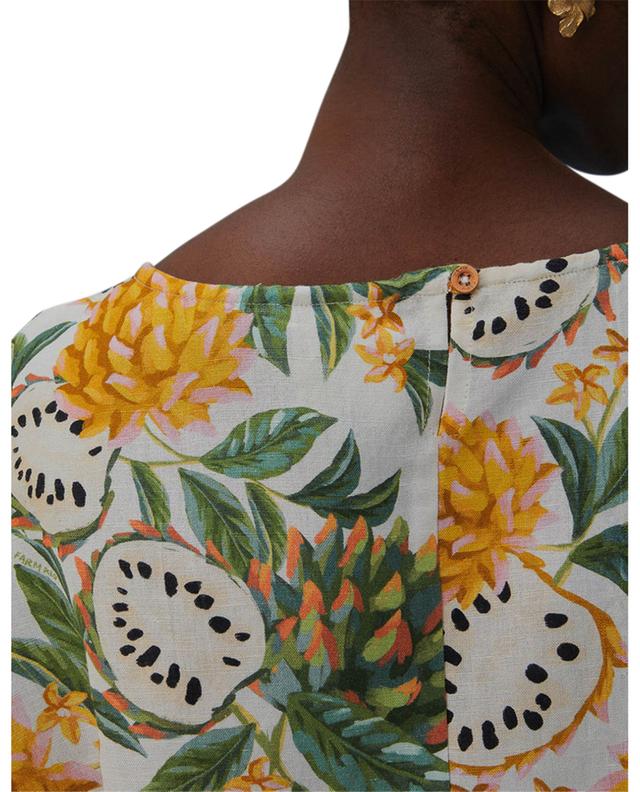 Biriba cropped linen blend blouse FARM RIO