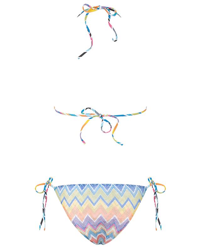 Zigzag patterned sparkling knit triangle bikini MISSONI
