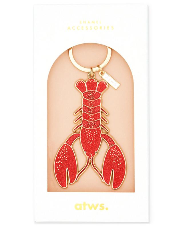 Goldener emaillierter Schlüsselanhänger Lobster ATWS.