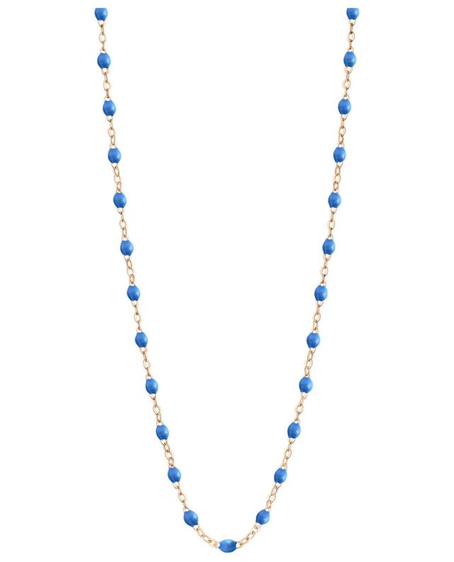 Halskette aus Roségold und Harz Classique Gigi Bleu Fluo GIGI CLOZEAU
