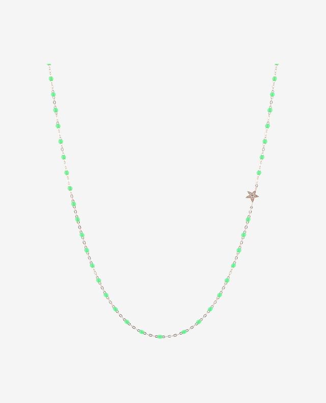 Halskette aus Roségold und Diamant Étoile Vert Fluo GIGI CLOZEAU
