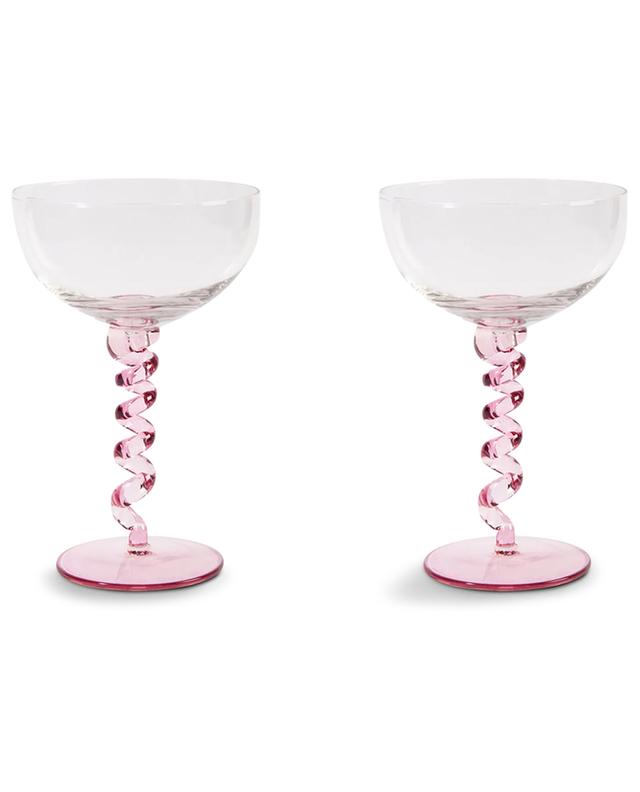 Spiral Pink set of 2 wine glasses KLEVERING
