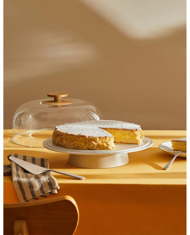 Porzellan-Kuchenplatte auf Fuss mit Deckel Mattina ALESSI
